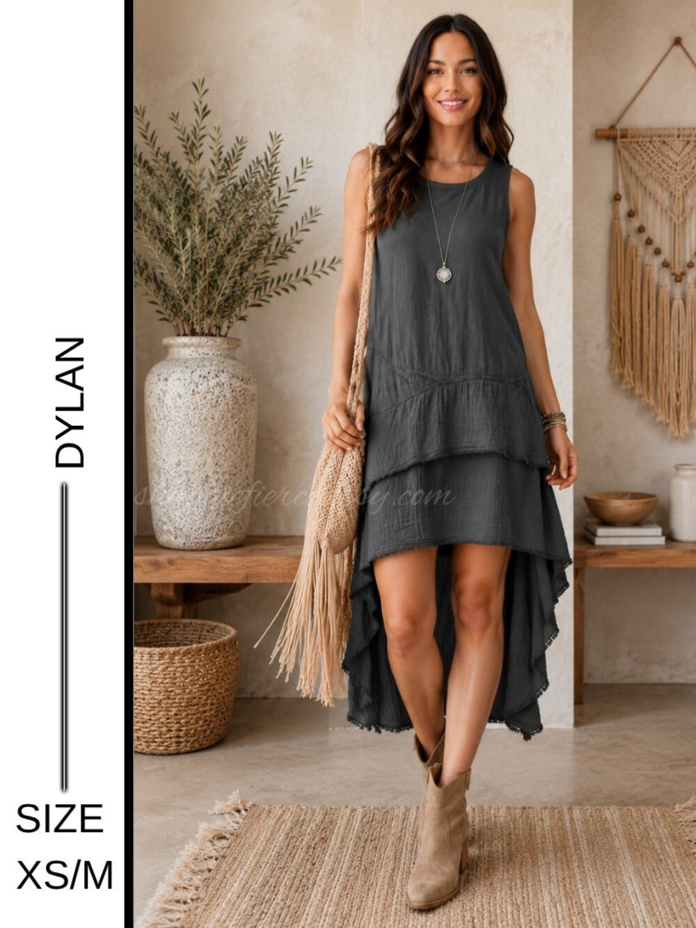 MSRP: $148 ✨ Dylan 100% Cotton Gauze Layered Tank Dress | Size XS (Fits XS–M) ✨